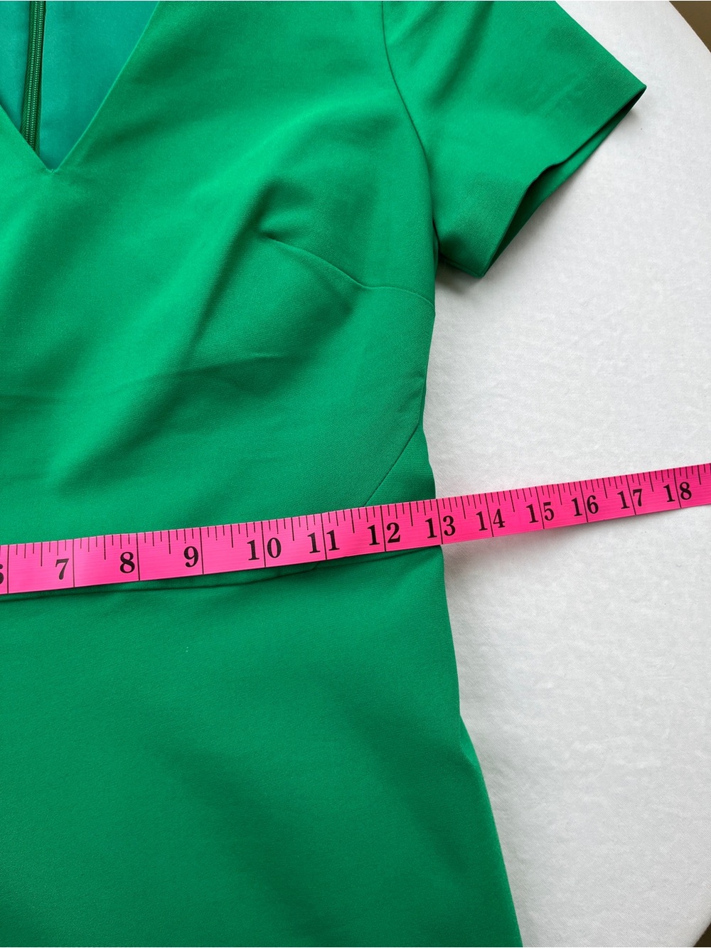 J. Crew Factory Bright Green V-Neck Sheath Dress - Picture 9 of 11